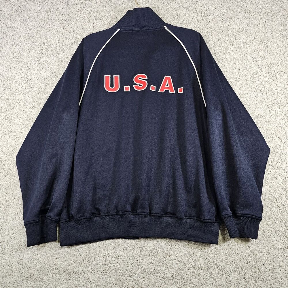 VTG Nbn gear USA Track Jacket XL Soccer Basketball Baseball Warmup Sports Coat - Picture 2 of 8